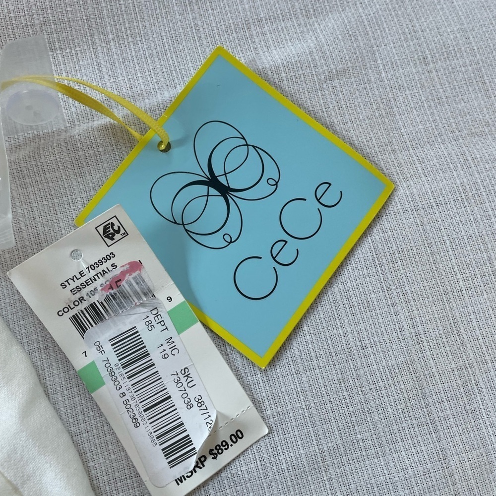 CeCe CLOSET CLEANOUT white ruffled paper bag shorts-Size 8- NWT - Picture 7 of 8